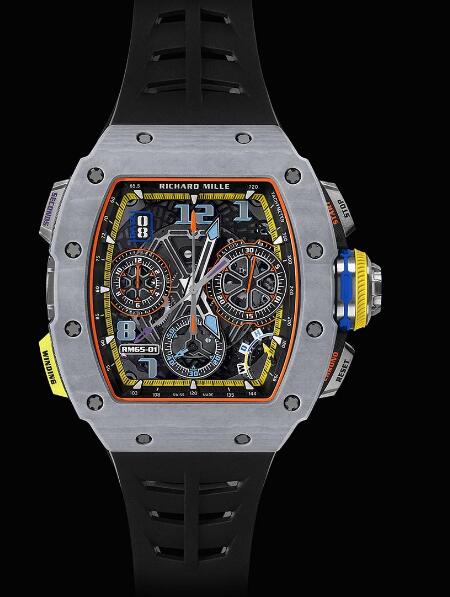 Replica Richard Mille RM 65-01 Automatic Split-Seconds Chronograph Yellow Watch